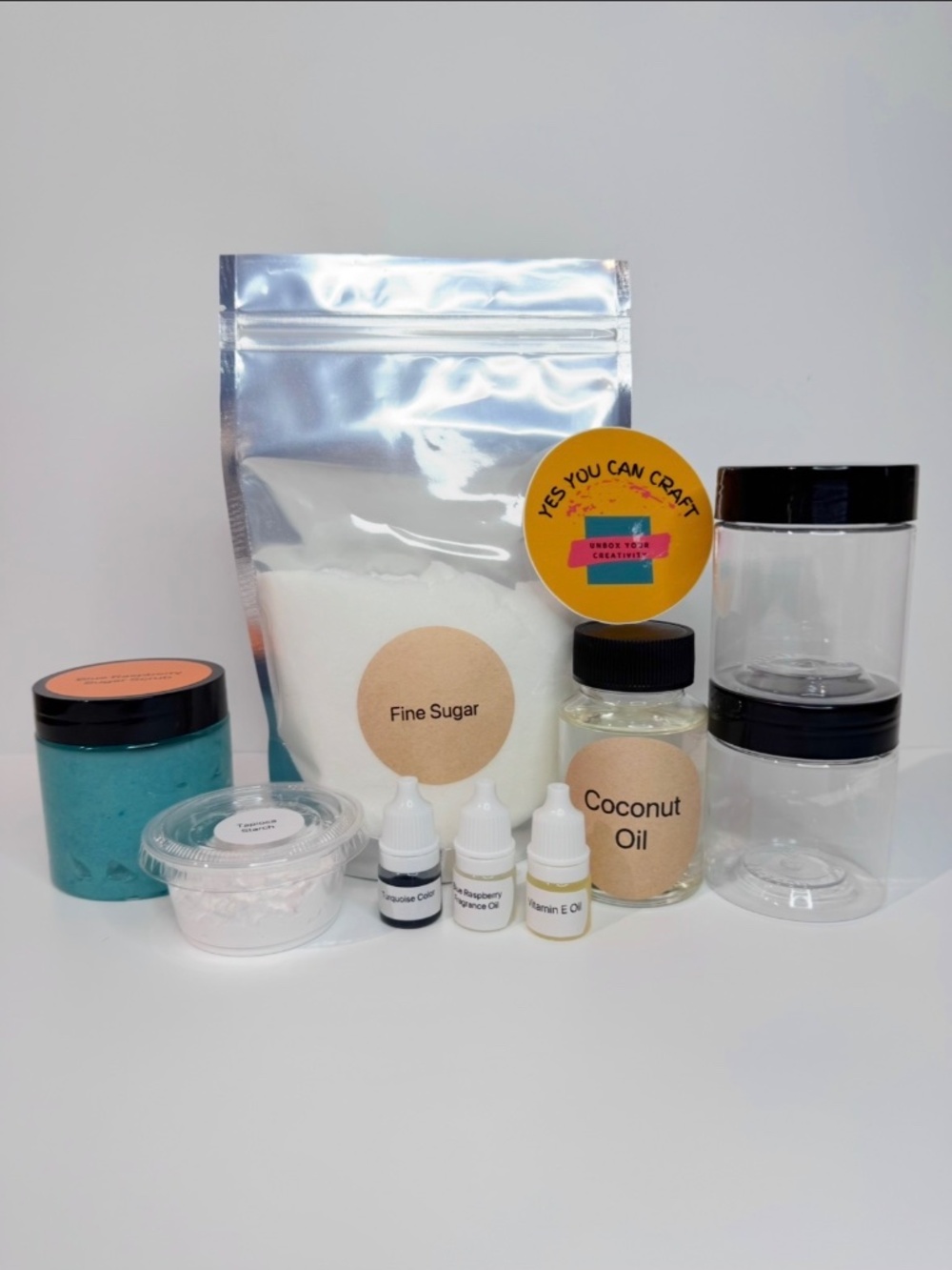 DIY Sugar Scrub Making Kit- Blue Raspberry